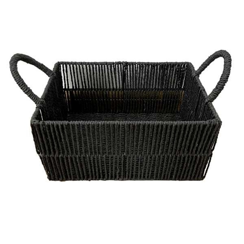 Black Paper Storage Basket, Large