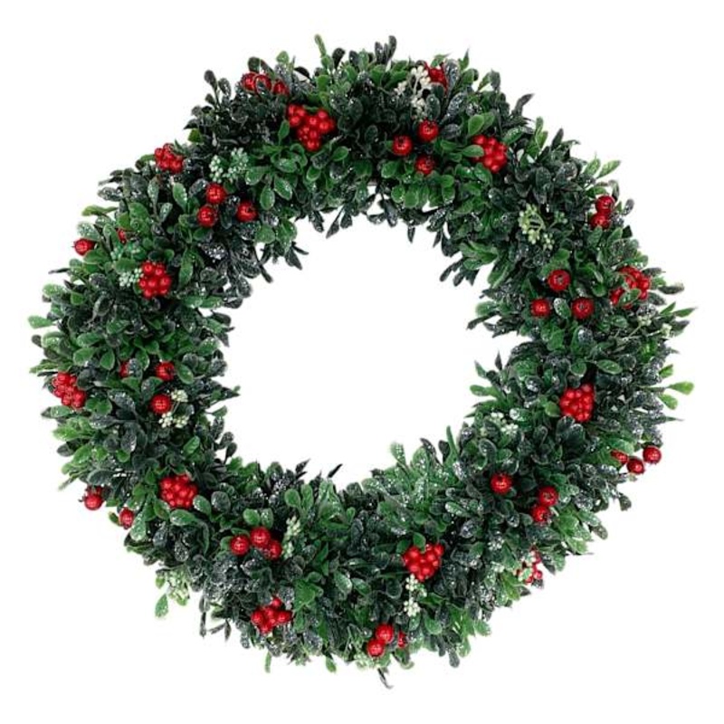 Boxwood Berry Wreath 20″ | Wreaths | At Home