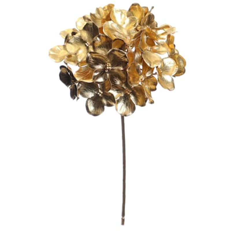 Metallic Hydrangea Pick 10.5″ | At Home