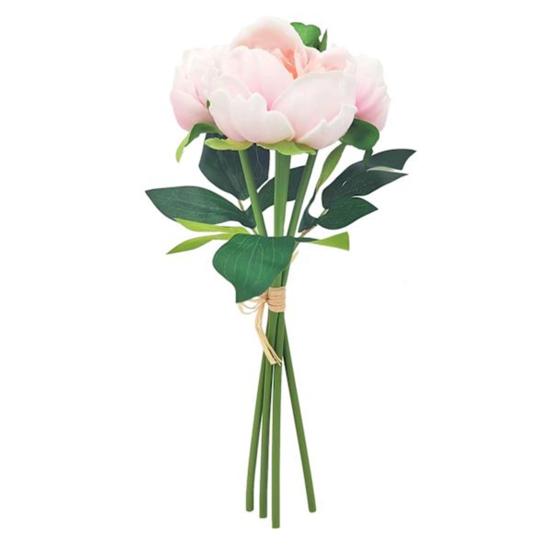 Pink Real Feel Peony Floral Bush, 12″