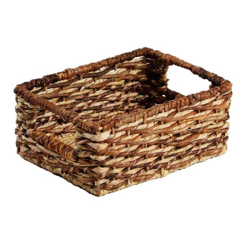 Bacburi Woven Abaca Under Bed Storage Basket, Extra Small