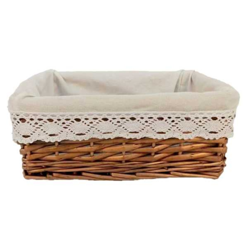 Doily Wicker Storage Basket, Small
