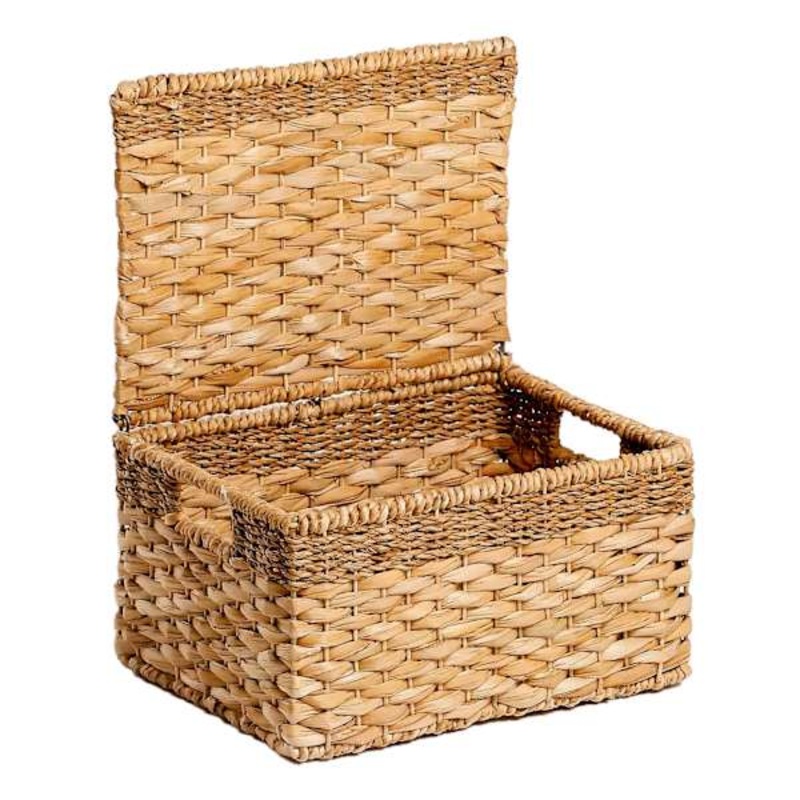 Water Hyacinth Rectangle Storage Basket Medium | At Home