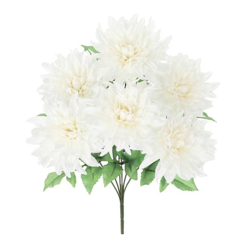 White Dahlia Floral Bush, 17″
