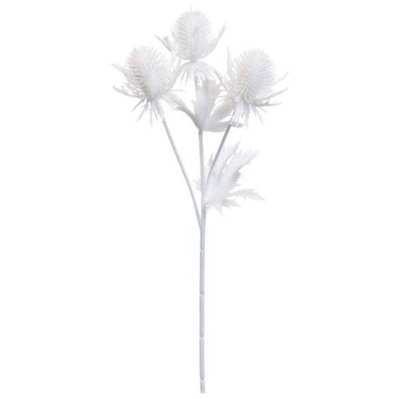 White Snow Thistle Pick 12″ | Floral Picks | At Home
