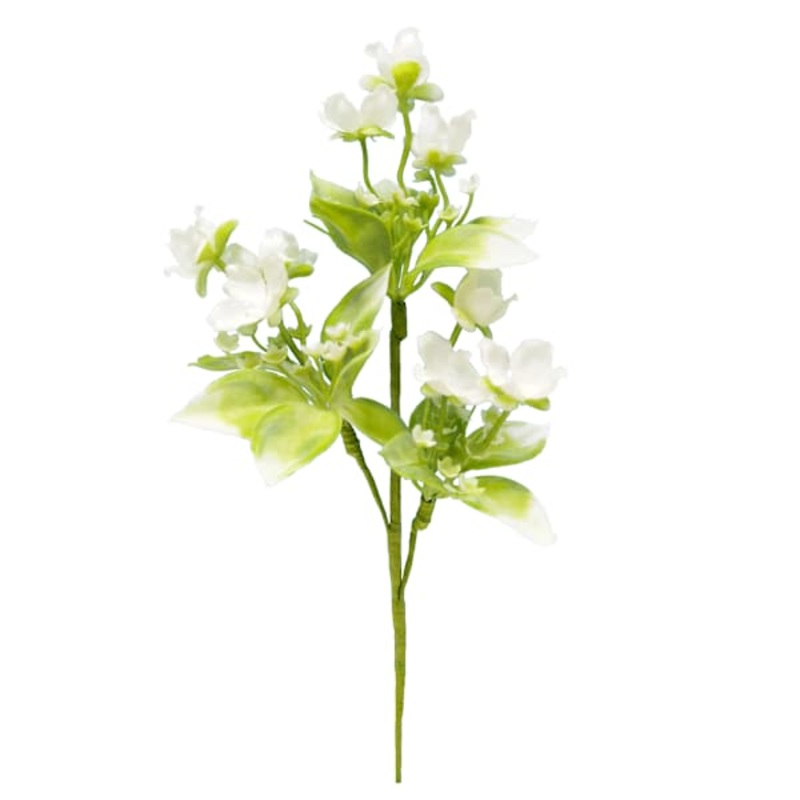 White Wild Flower Pick, 12″