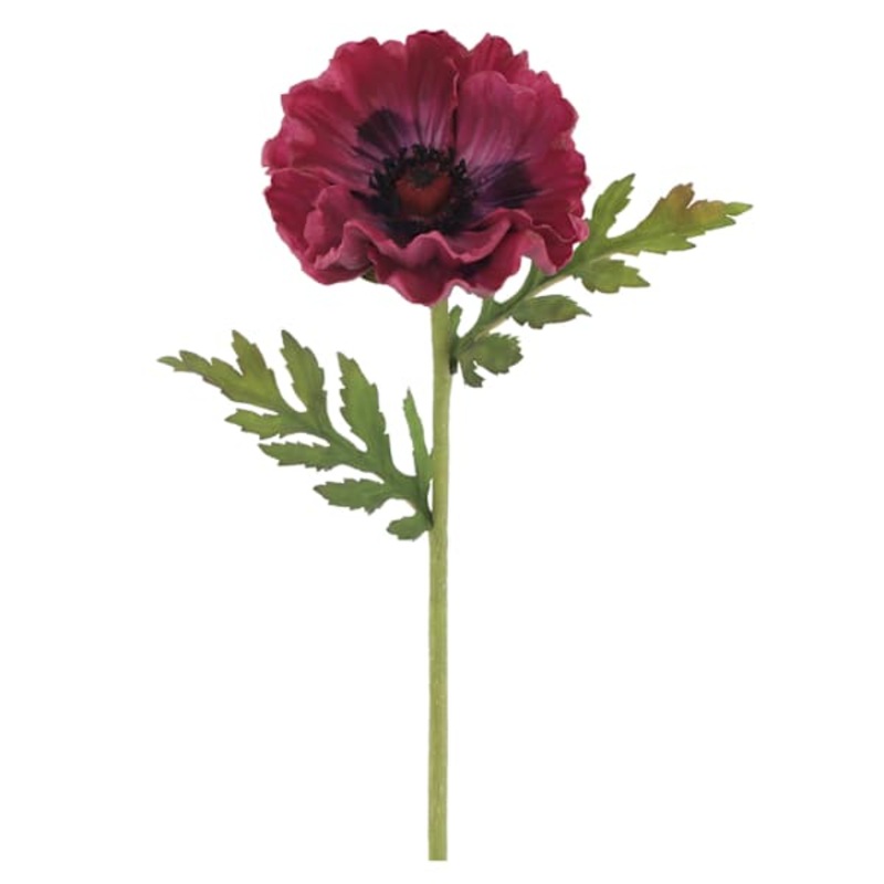Willow Crossley Purple Soft Touch Poppy Floral Pick, 12.5″