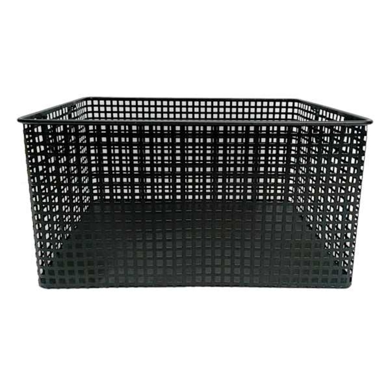 Crosby St. Straton Black Metal Rectangle Storage Basket, Medium