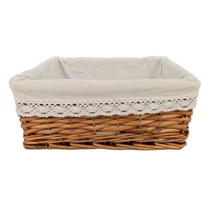 Doily Wicker Storage Basket, Large