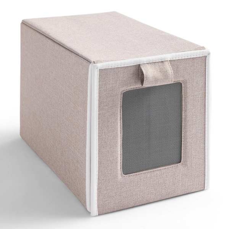 REAL SIMPLE Fabric Closet Storage Bin with Magnetic Opening, Small