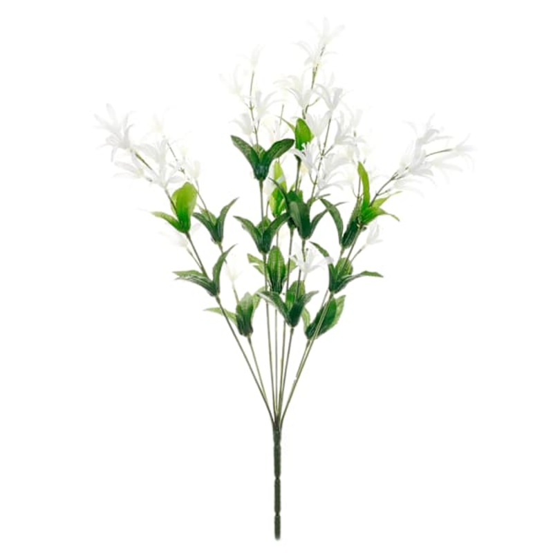 White Freesia Floral Bush, 21″