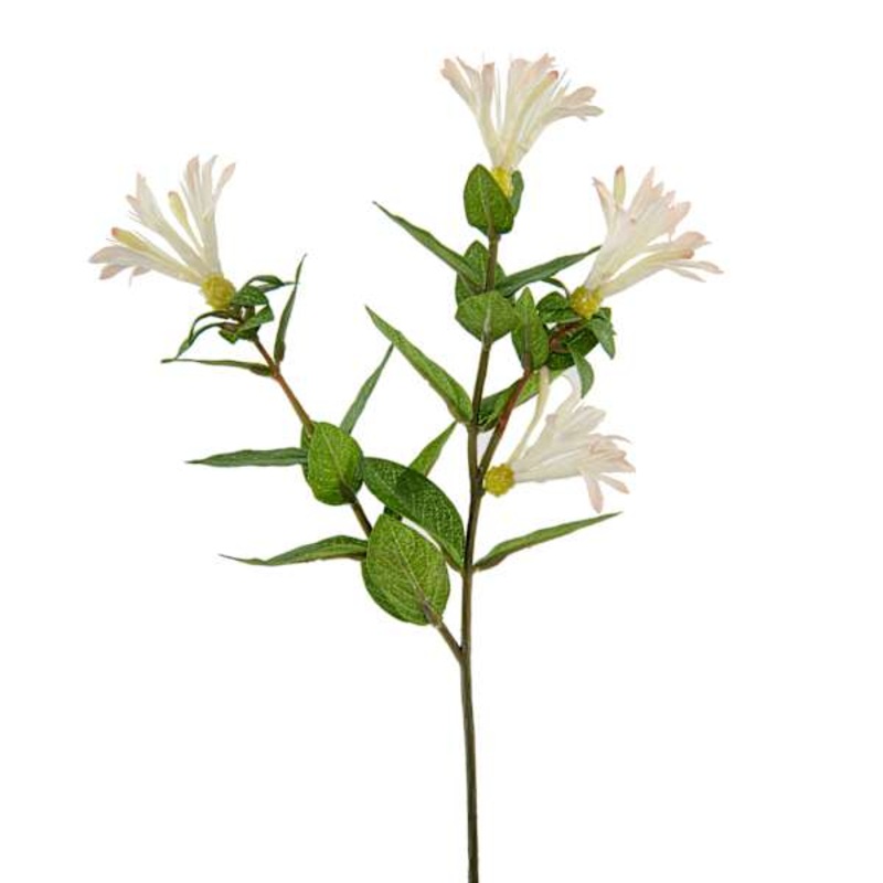 White Natural Touch Honeysuckle Pick, 12″