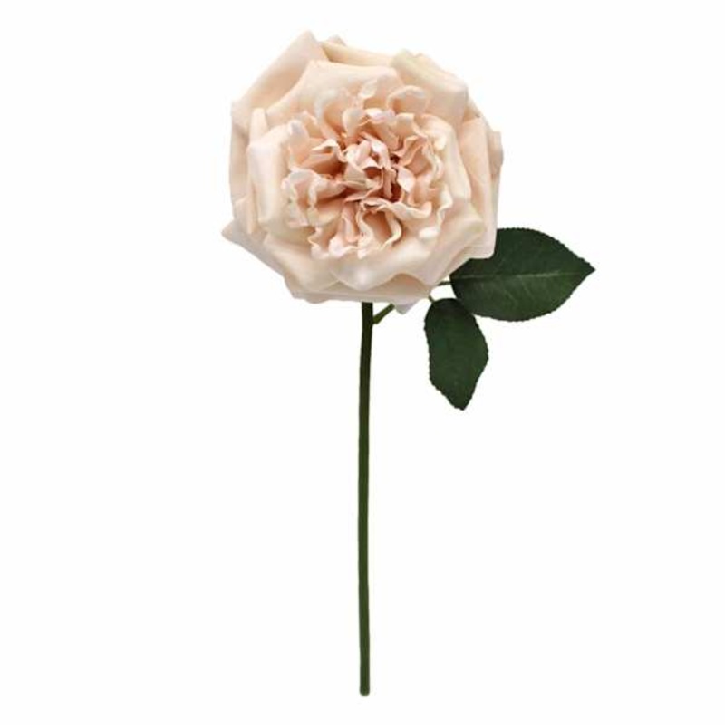 Willow Crossley Ivory & Pink Real Touch Rose Floral Pick, 12″