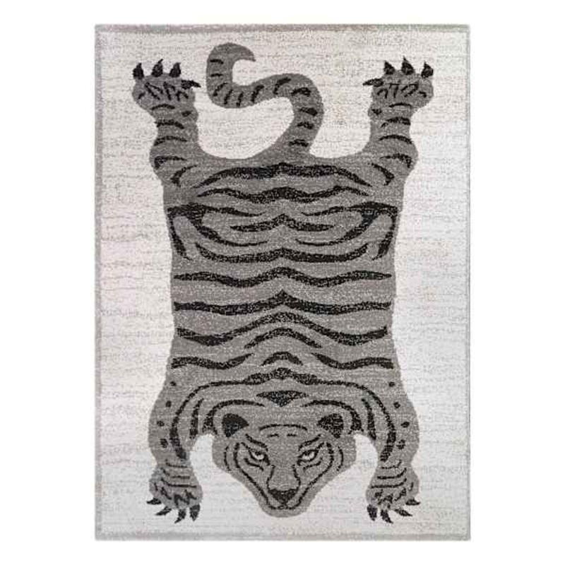 (B853) Found & Fable Elle Tiger Woven Accent Rug, 3×4