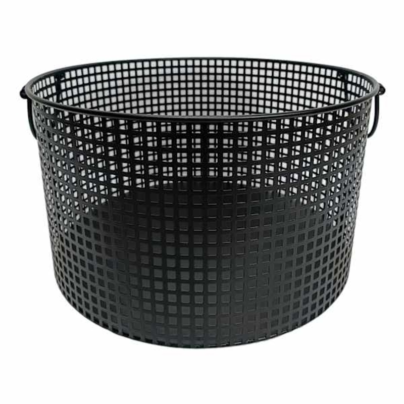 Crosby St. Straton Black Round Metal Storage Basket, Small