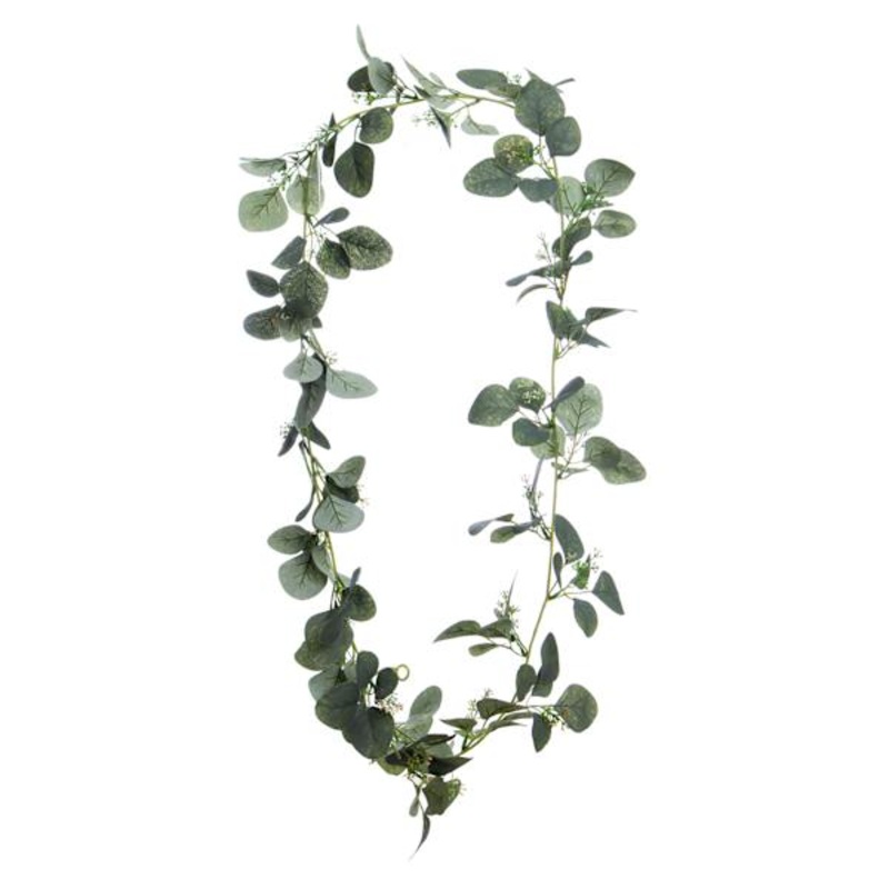 Green Eucalyptus with Seed Garland, 72″