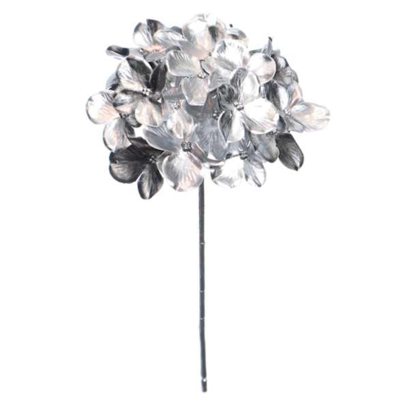 Metallic Hydrangea Pick 10.5″ | At Home