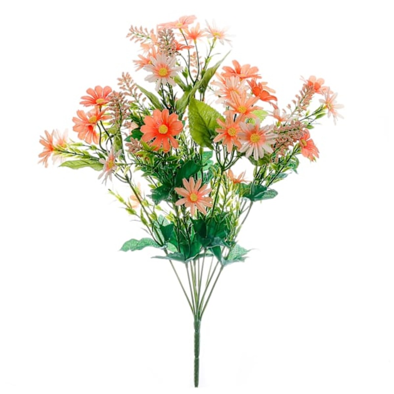 Mixed Coral Daisy Floral Bush, 19″
