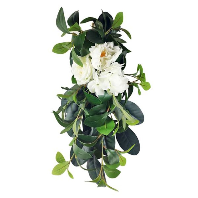 Mixed Peony & Greenery Aisle Marker, 22″