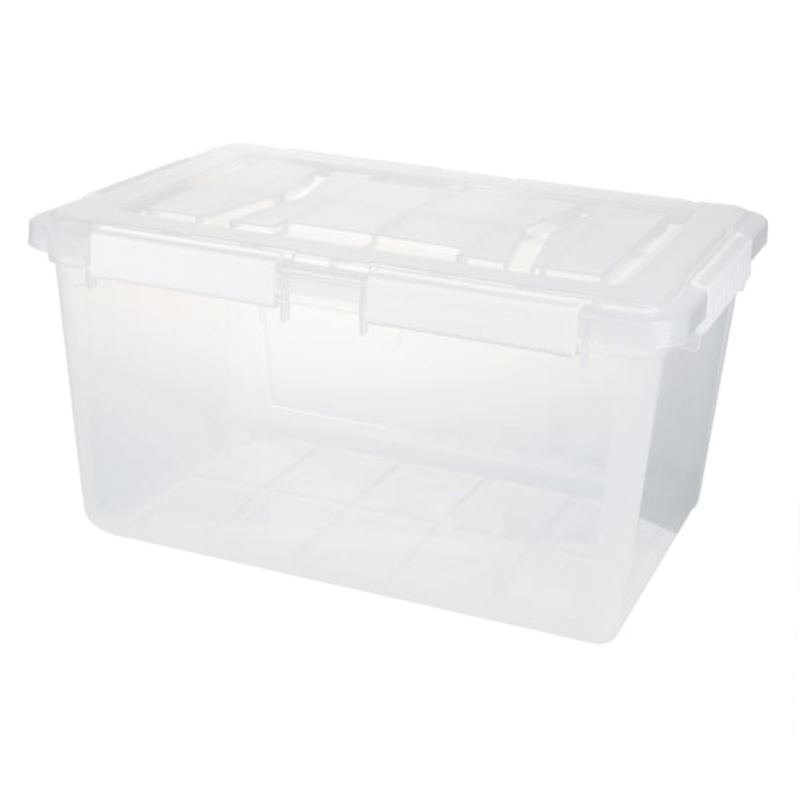 REAL SIMPLE Clear Waterproof Storage Tote, Large