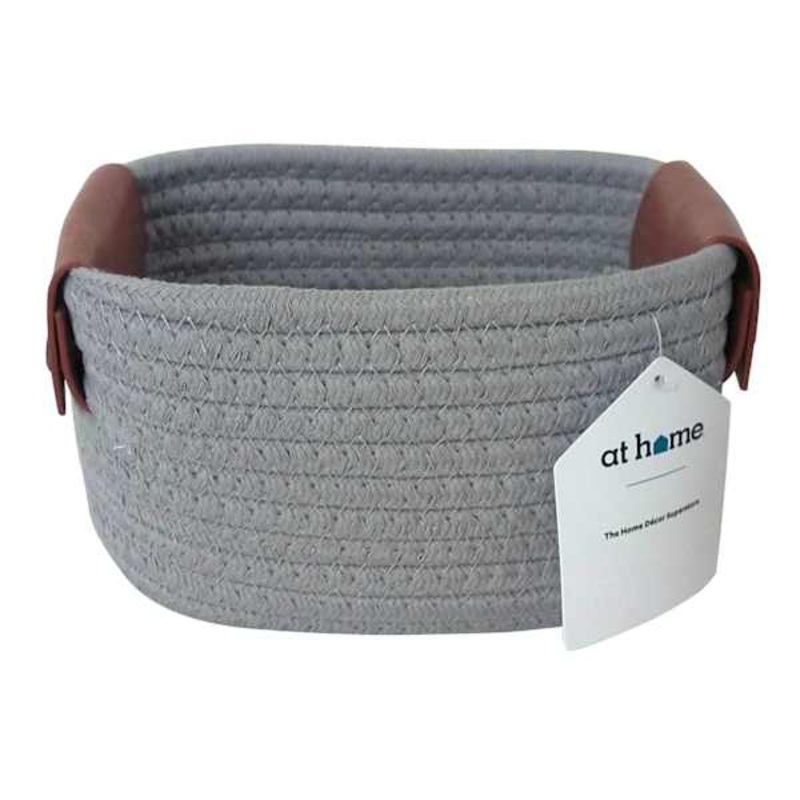 2-Piece Tristin Grey Rectangle Storage Bins Medium | Storage Solutions | At Home