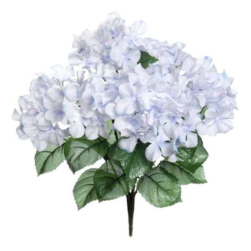 6-Head Blue Hydrangea Floral Spray, 17″