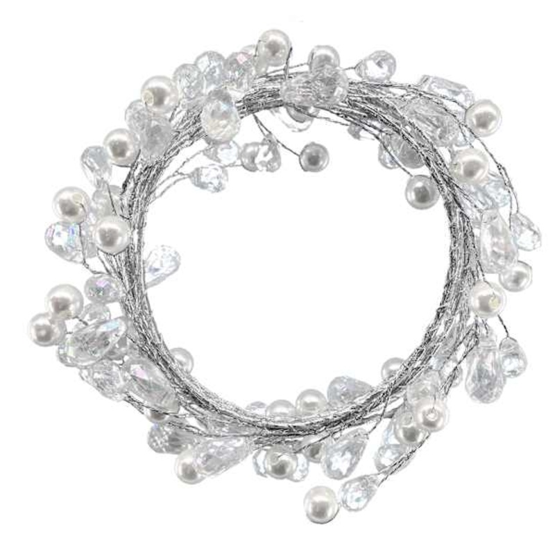 Beaded with Pearl Coiled Garland, 60″