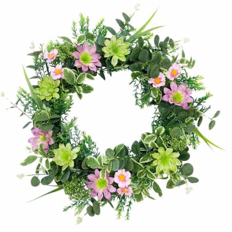 Eucalyptus Flower Wreath, 24″