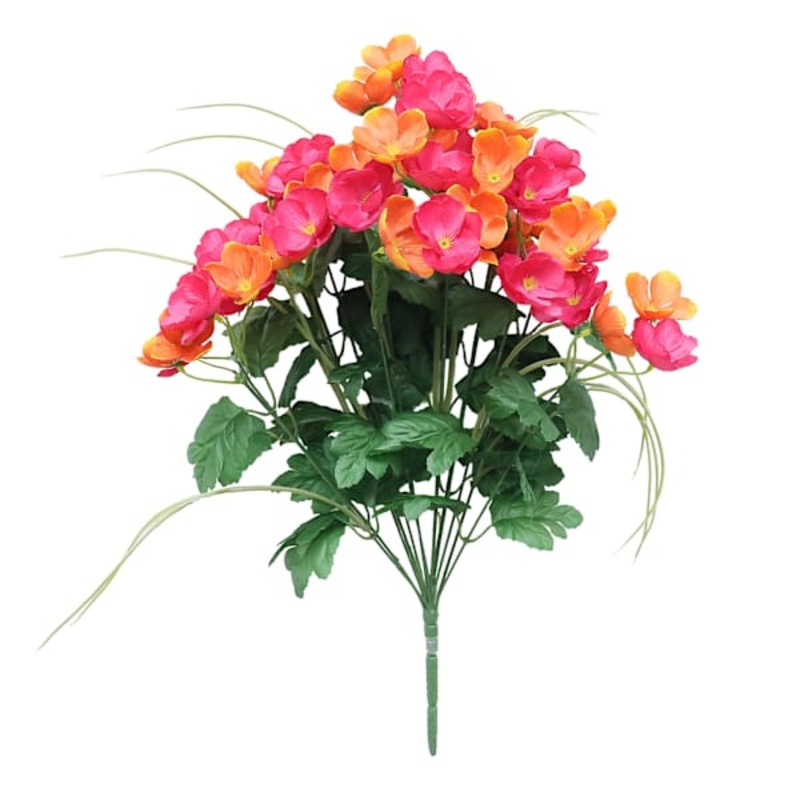 Pink & Orange Poppy Bush, 22″