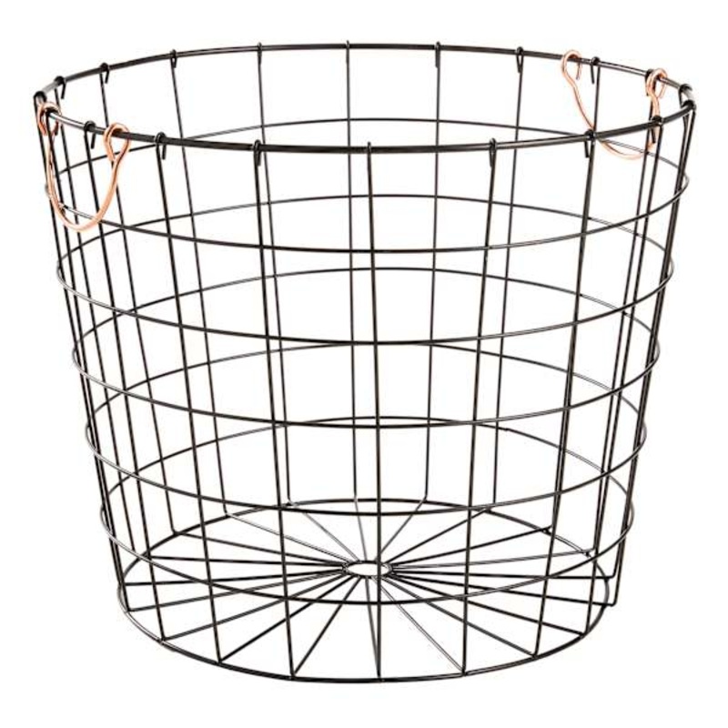 Round Wire Storage Basket Bronze | At Home