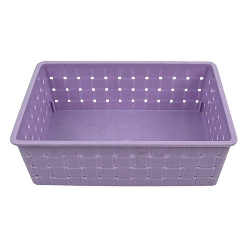 Tiny Dreamers Strap Design Weave Basket, Orchid Petal