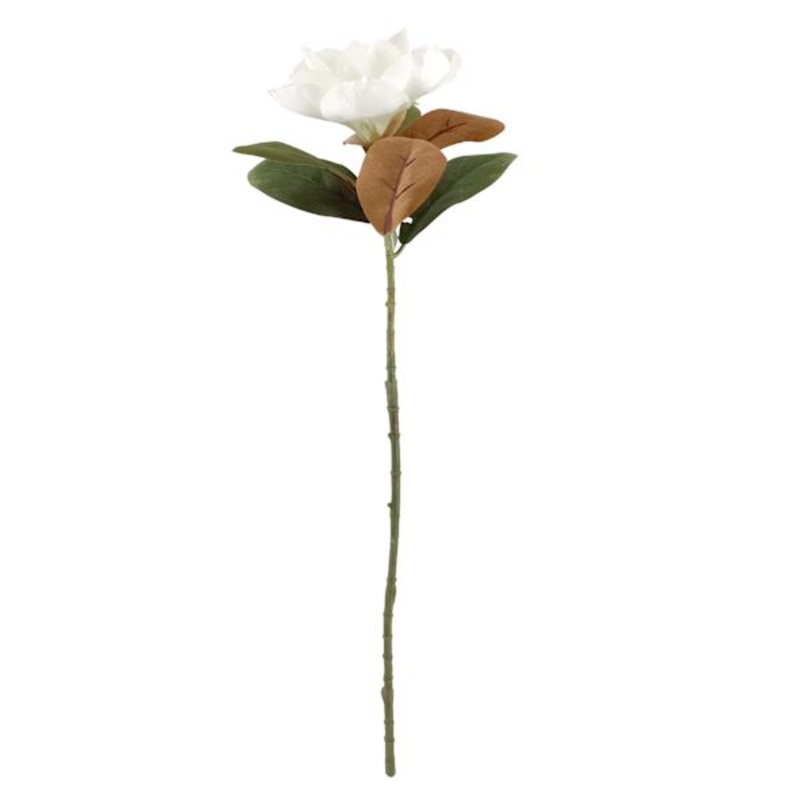 White Magnolia Floral Stem, 29.5″