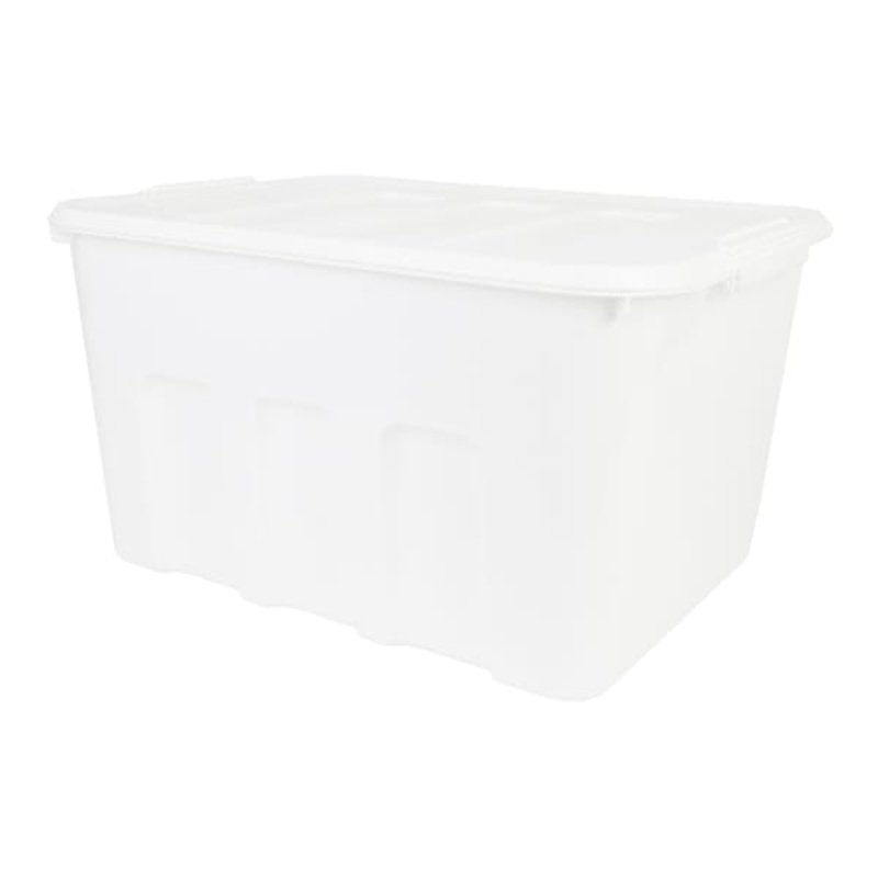 White Storage Tote, 52l
