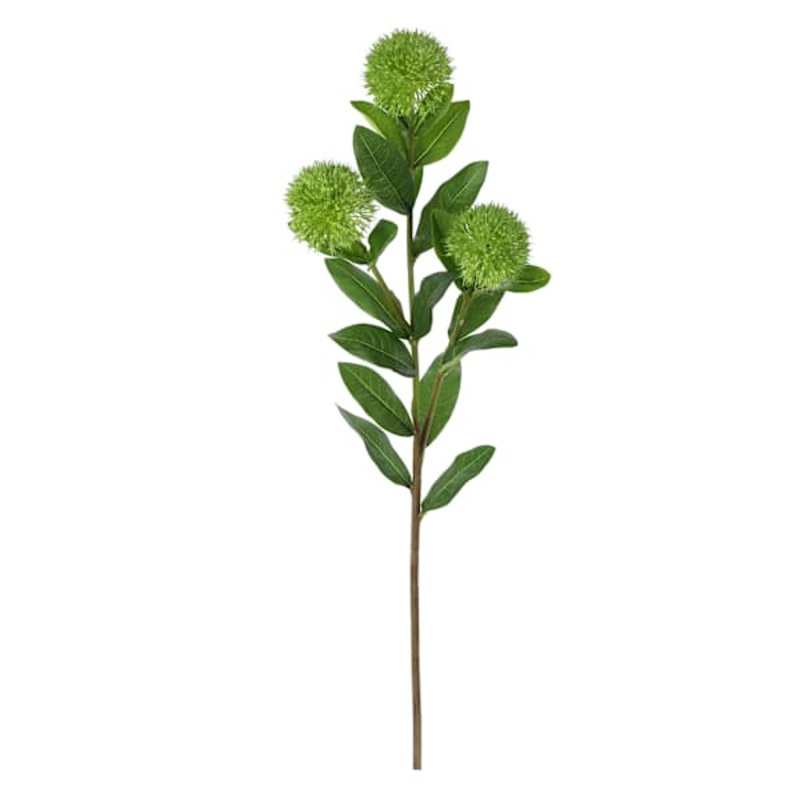 3-Bulb Green Thistle Floral Spray, 31.5″
