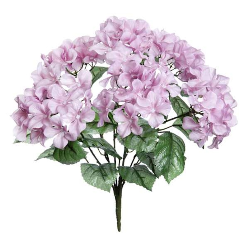 6-Head Purple Hydrangea Floral Spray, 17″