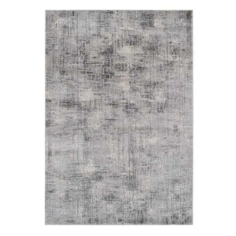 (B656) Invist Grey Abstract Area Rug, 9×12