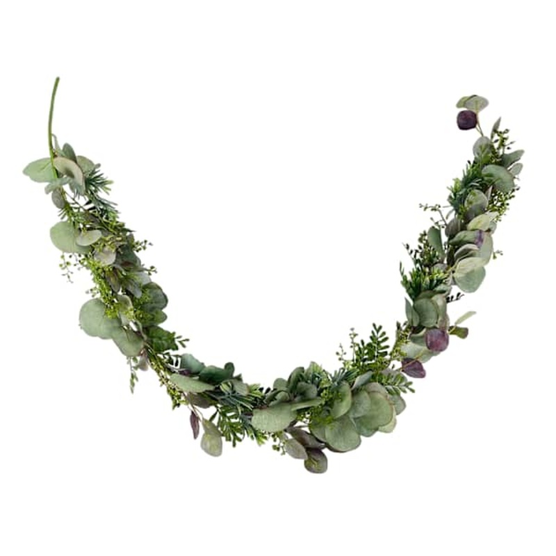 Eucalyptus Leaf Garland with Podocarpus, 66″