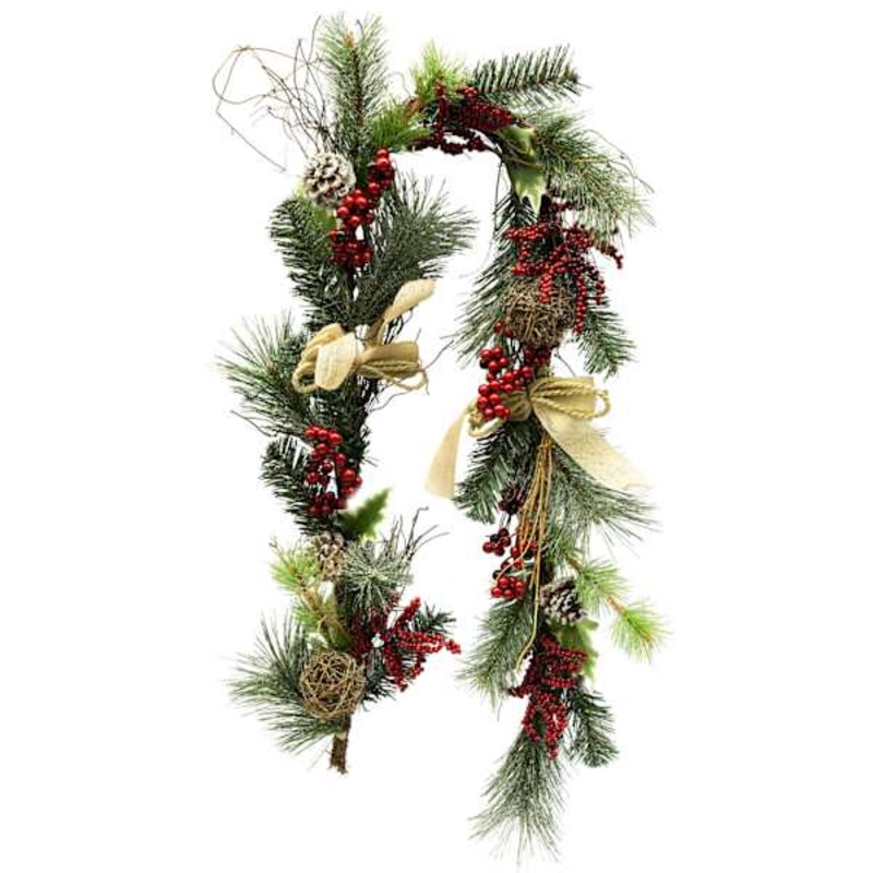 Pinecone and Berries Garland 6′ | Holiday Greenery | At Home