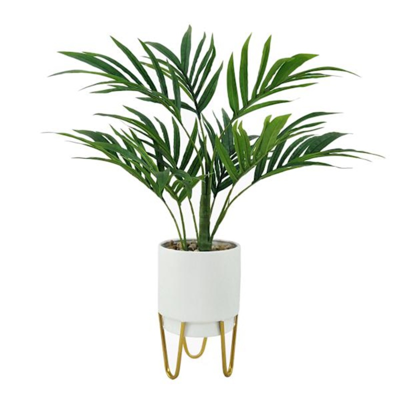 Potted Palm with Plant Stand, 26.5″