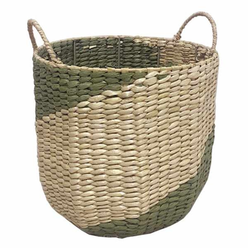 Sage Round Paper Storage Basket, Small
