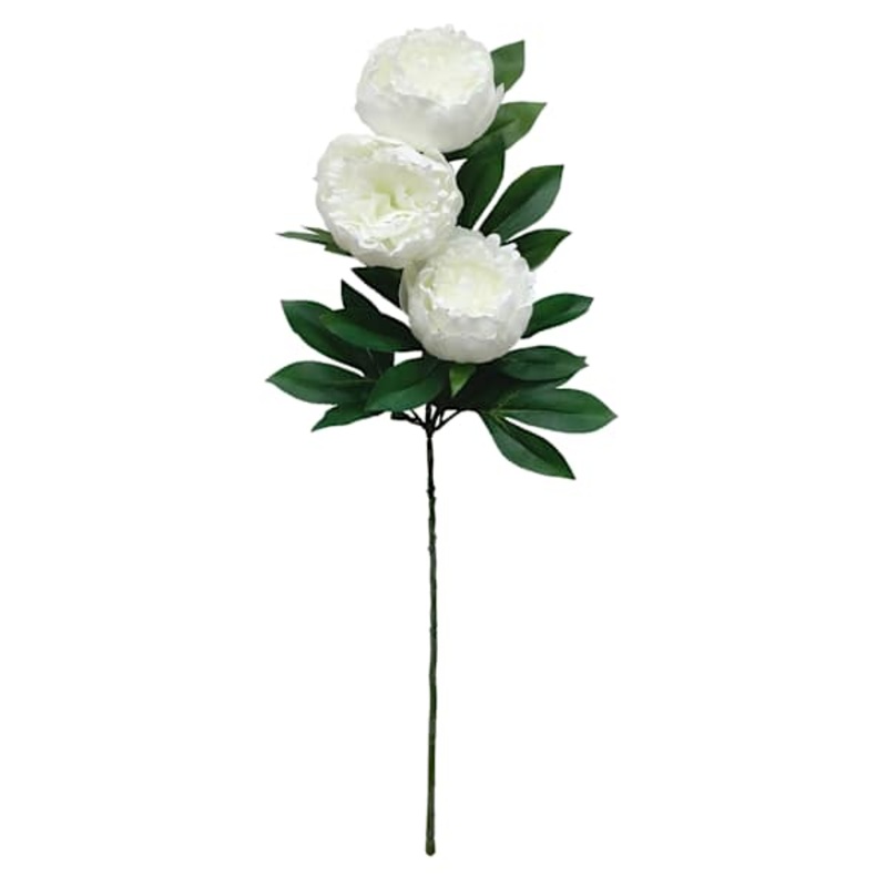 White Peony Mini Floral Spray, 32″