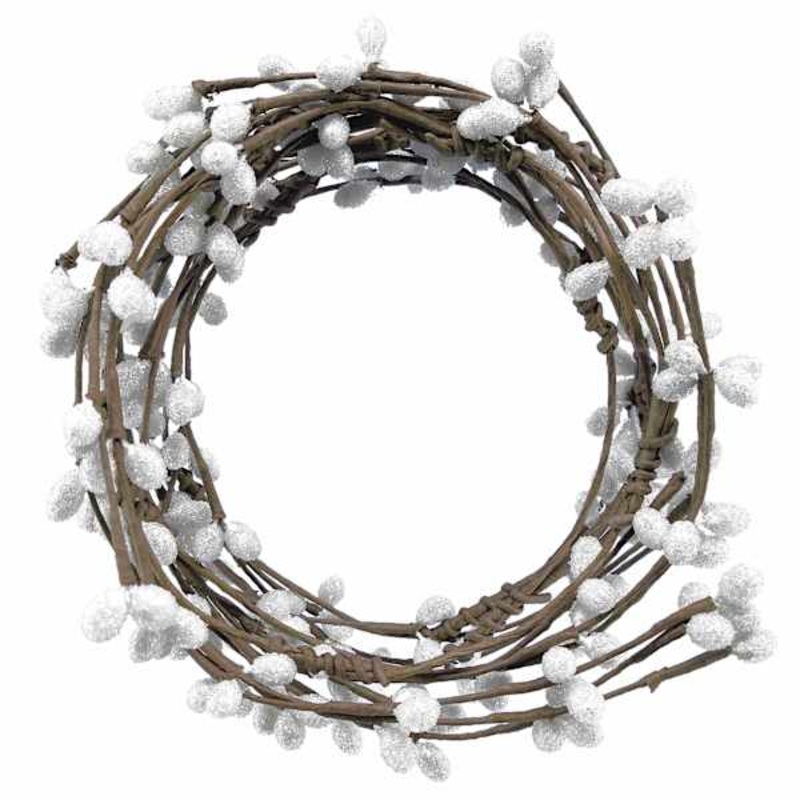 60In Iced Pips Coild Garland Sil