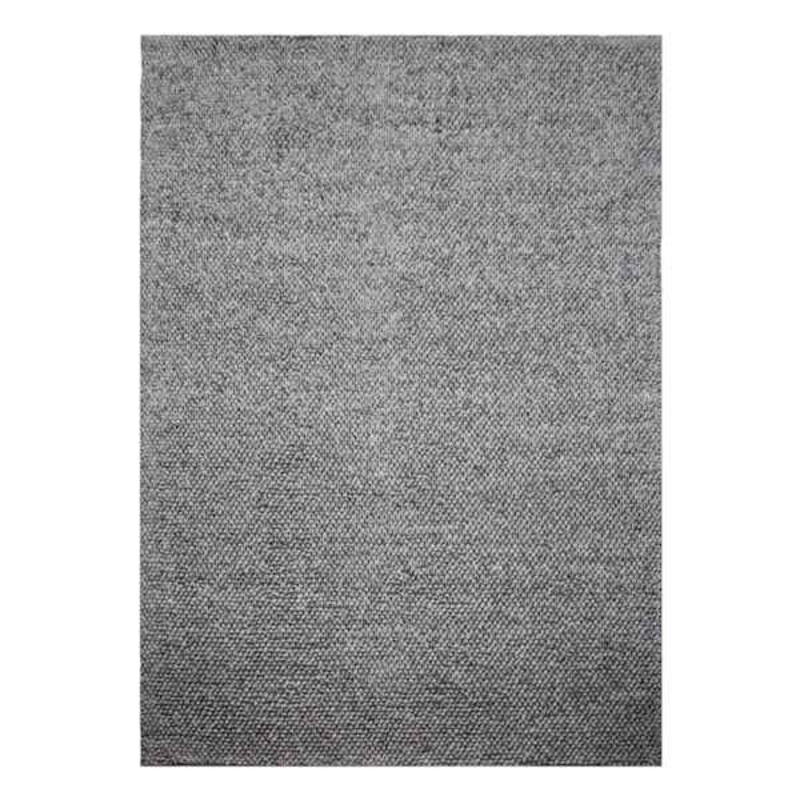 (B771) Crosby St. Gravel Grey Textured Area Rug, 5×7