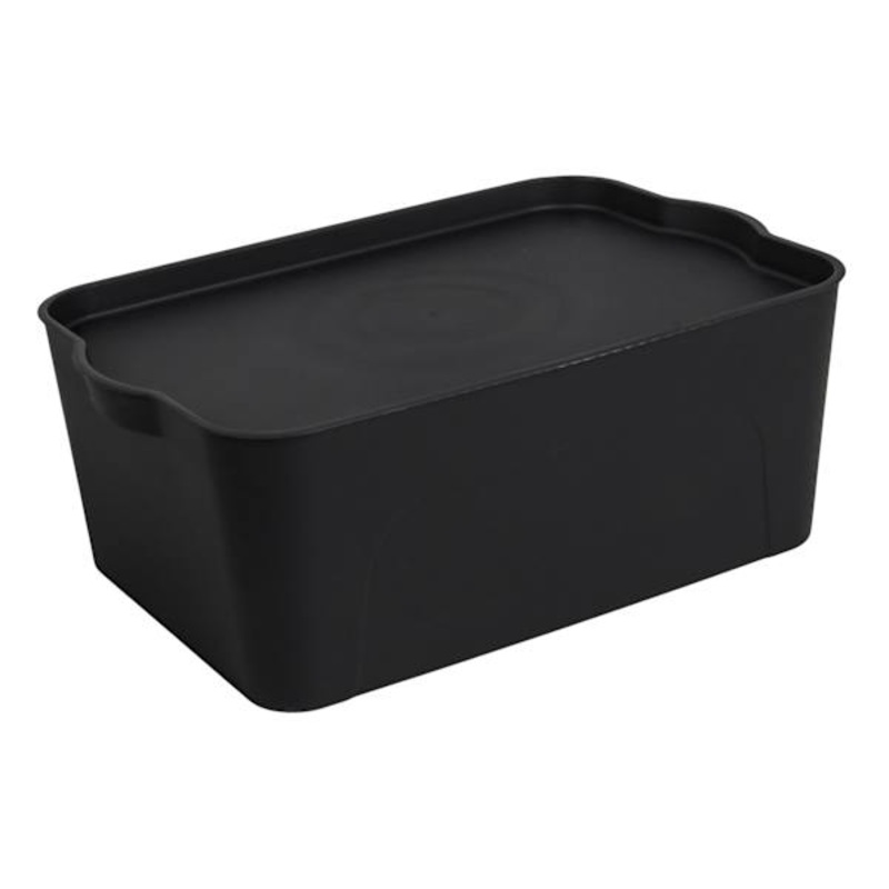 Black Storage Container, Medium