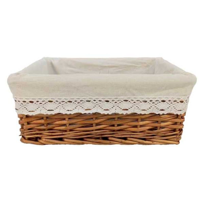 Doily Wicker Storage Basket, Medium
