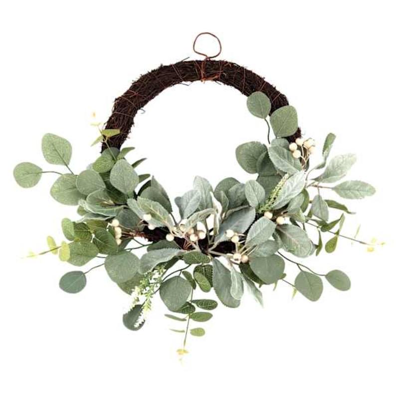 Eucalyptus Half Wreath, 20″