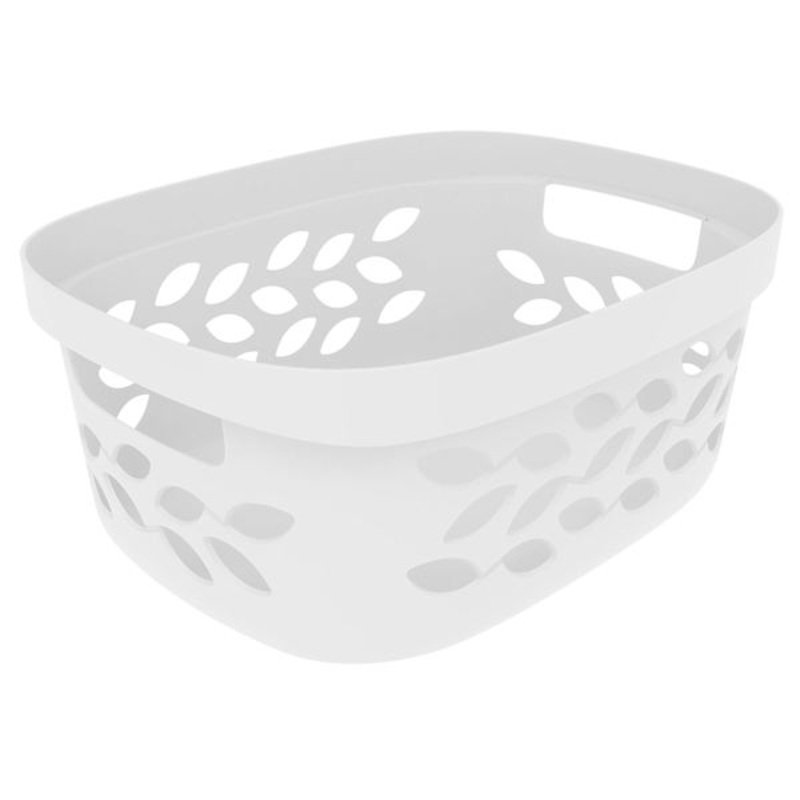 Fleur Cutout White Storage Basket, 4l