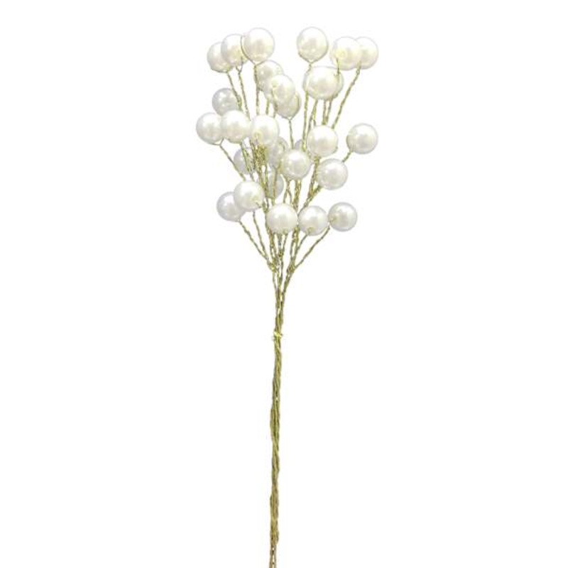 Gold Pearl Floral Pick, 9″