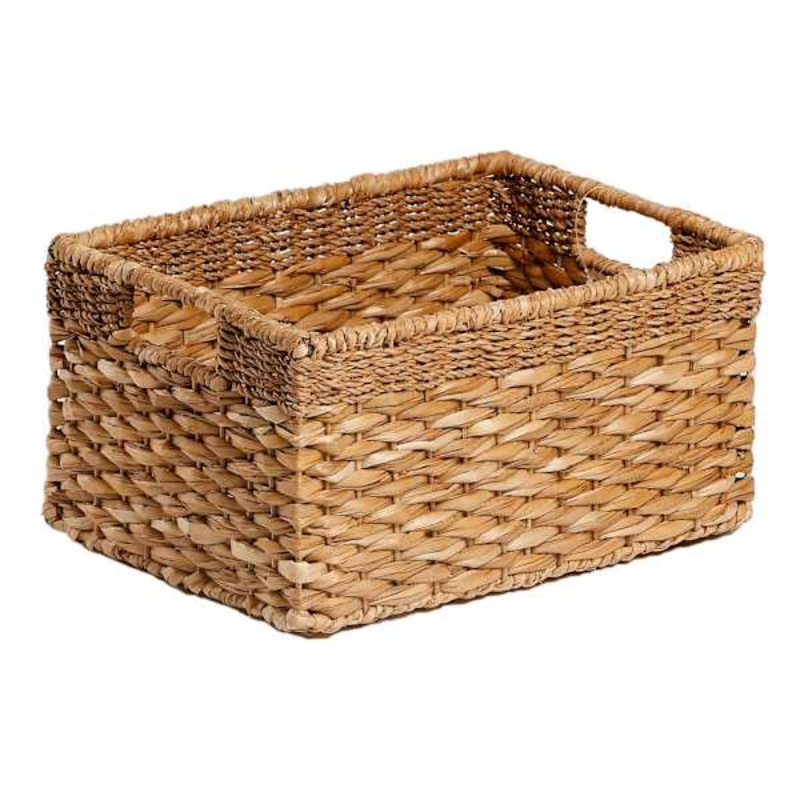 Joan Water Hyacinth Rectangle Storage Basket Medium | At Home