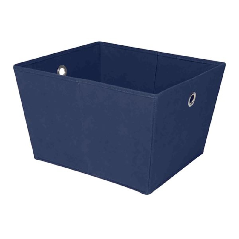 Navy Blue Collapsible Tapered Storage Cube, Medium